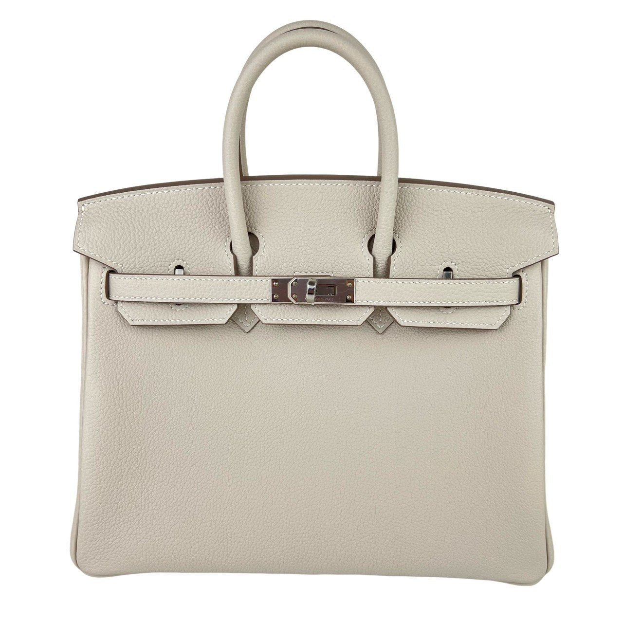 Birkin25 バーキン25 Craie クレ Togo トゴ PHW シルバー金具 Stamp-W W刻印