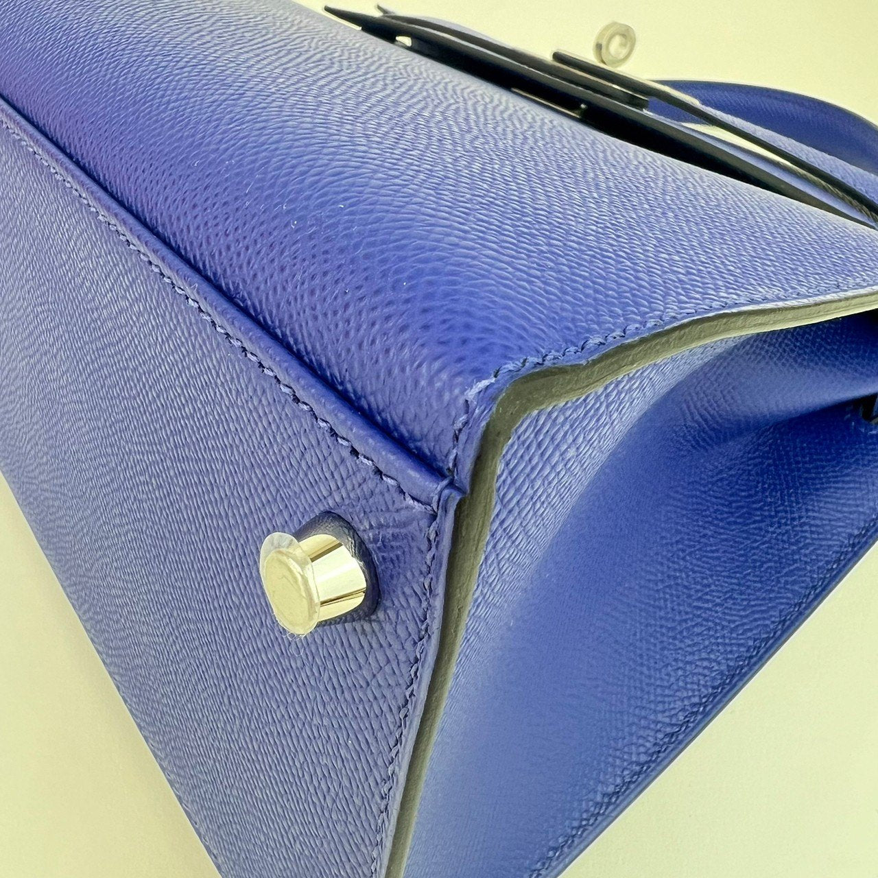 Kelly28 ケリー28 Blue royal ブルーロイヤル Epsom エプソン PHW シルバー金具 B刻