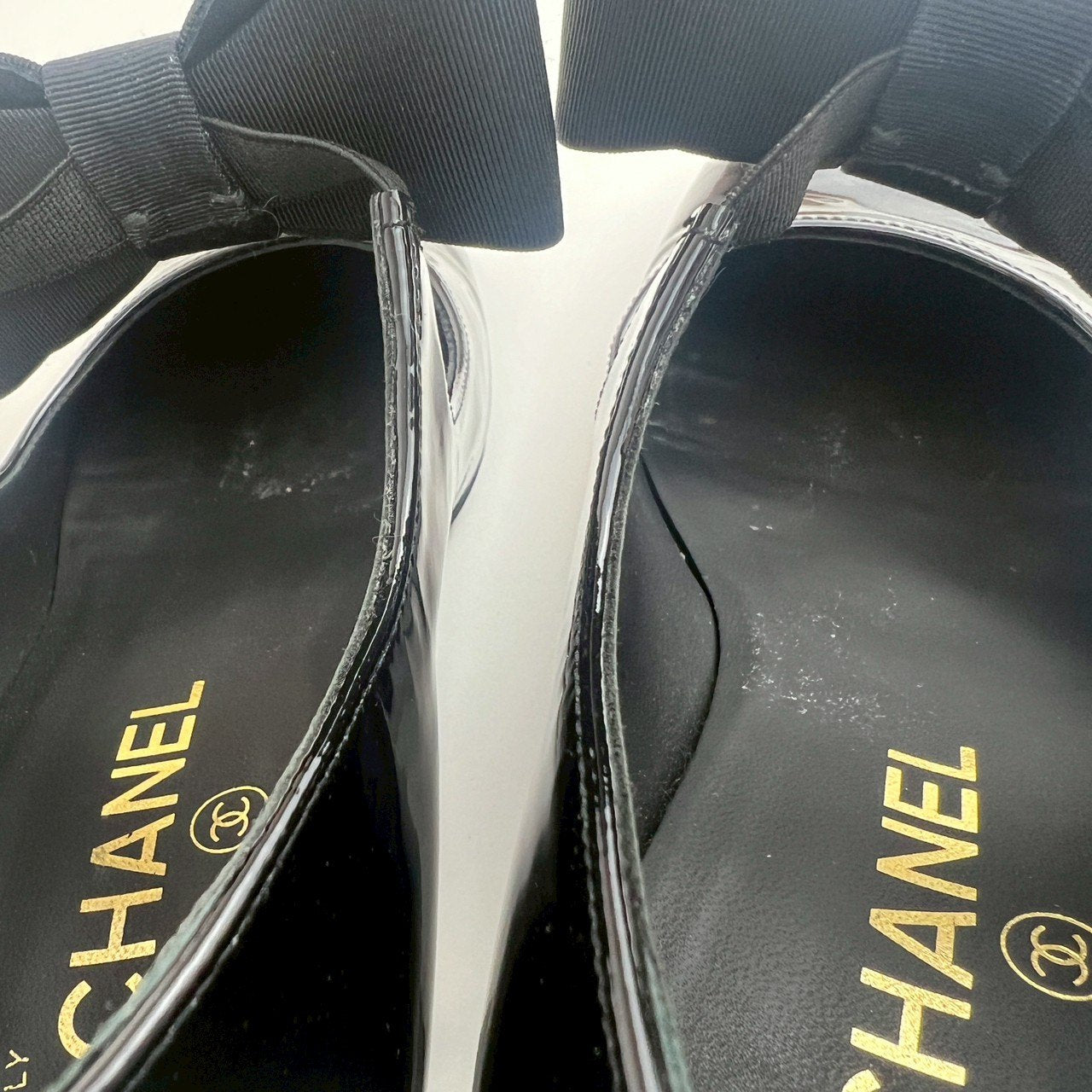 CHANEL シャネル メリージェーン パンプス ココマーク リボン G45356