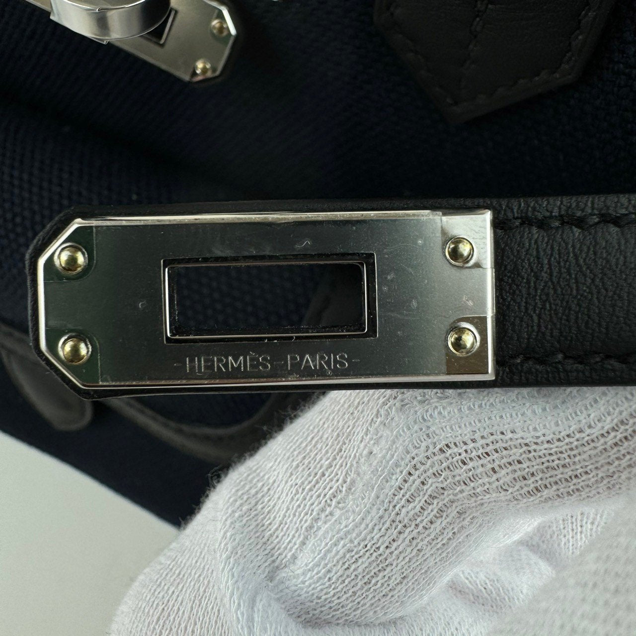 Birkin25 cargo バーキン25 カーゴ Blue marine ブルーマリン Toile gieland/Swift トワルゴエラン/スイフト PHW シルバー金具 Stamp-W W刻印