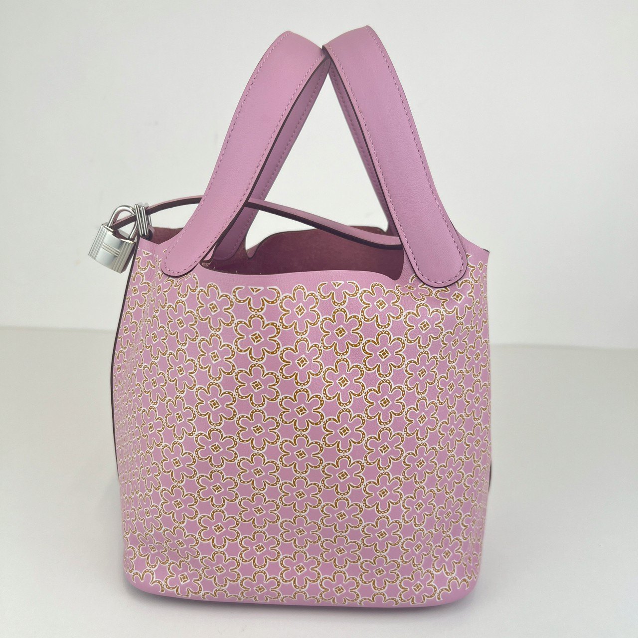 Hermès エルメス Picotin Lock PM Lucky Daisy ピコタンロック PM ラッキーデイジー Stamp-U U刻印 Swift スイフト モーヴシルベストル/キュイーブル/ホワイト PHW シルバー金具