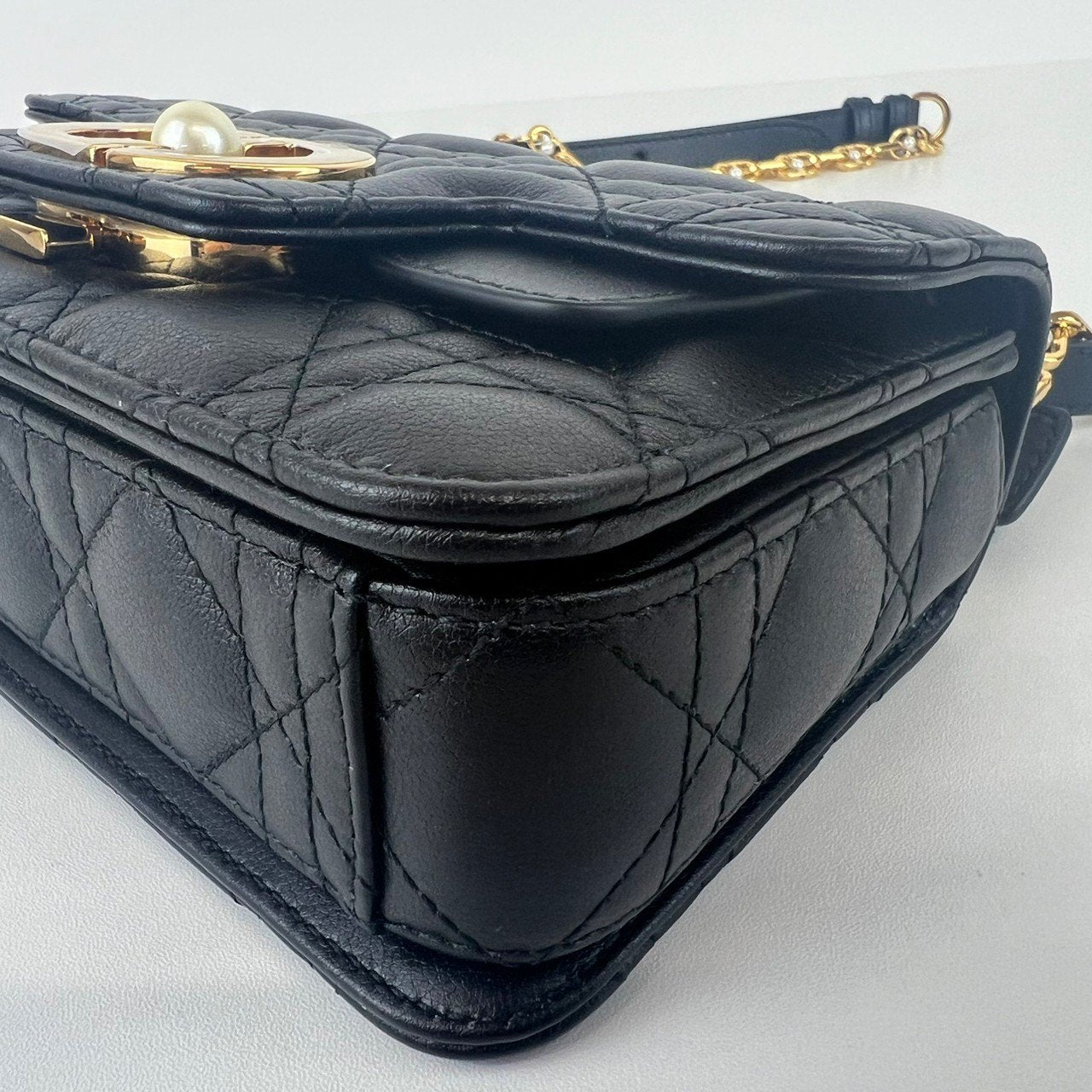 Dior Jolie トップハンドルバッグミニ Black ブラック GHW ゴールド金具 Calf