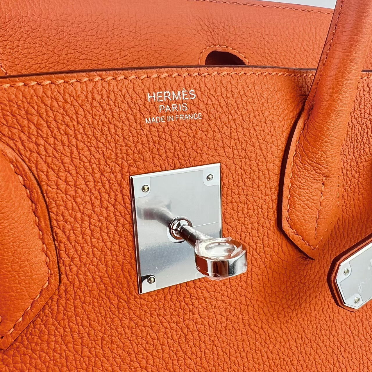 Birkin30 バーキン30 Orange オレンジ PHW シルバー金具 Togo トゴ Stamp-W W刻印
