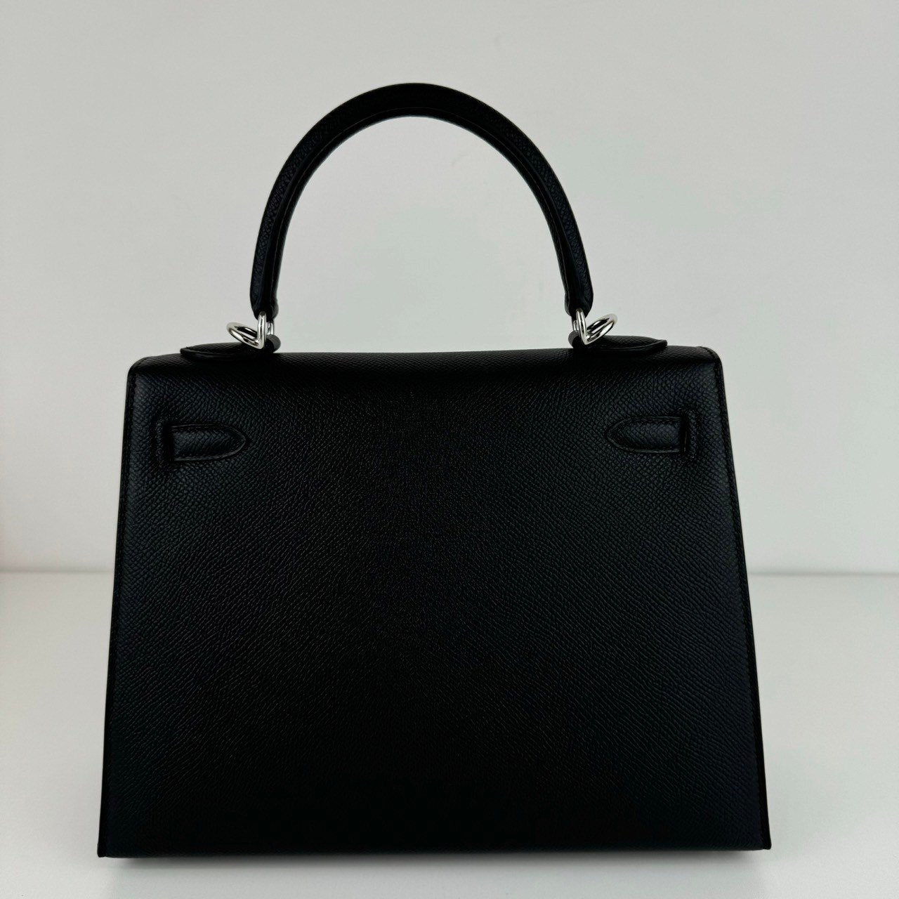 Kelly25 ケリー25 Black ブラック Epsom エプソン PHW シルバー金具 Stamp-W W刻印