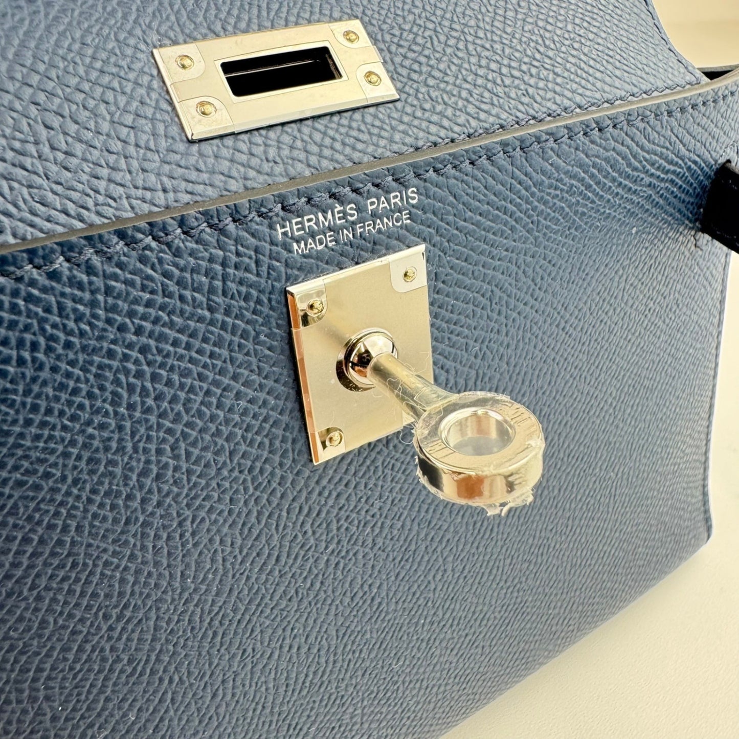 Mini Kelly ミニケリー Bleu de prusse ブルードプリュス PHW シルバー金具 Stamp-B B刻印