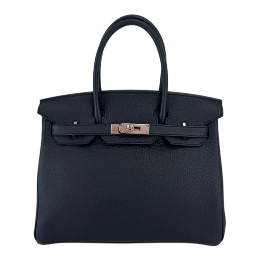 Birkin30 バーキン30 Stamp-K K刻印 Togo トゴ Black ブラック PHW シルバー金具