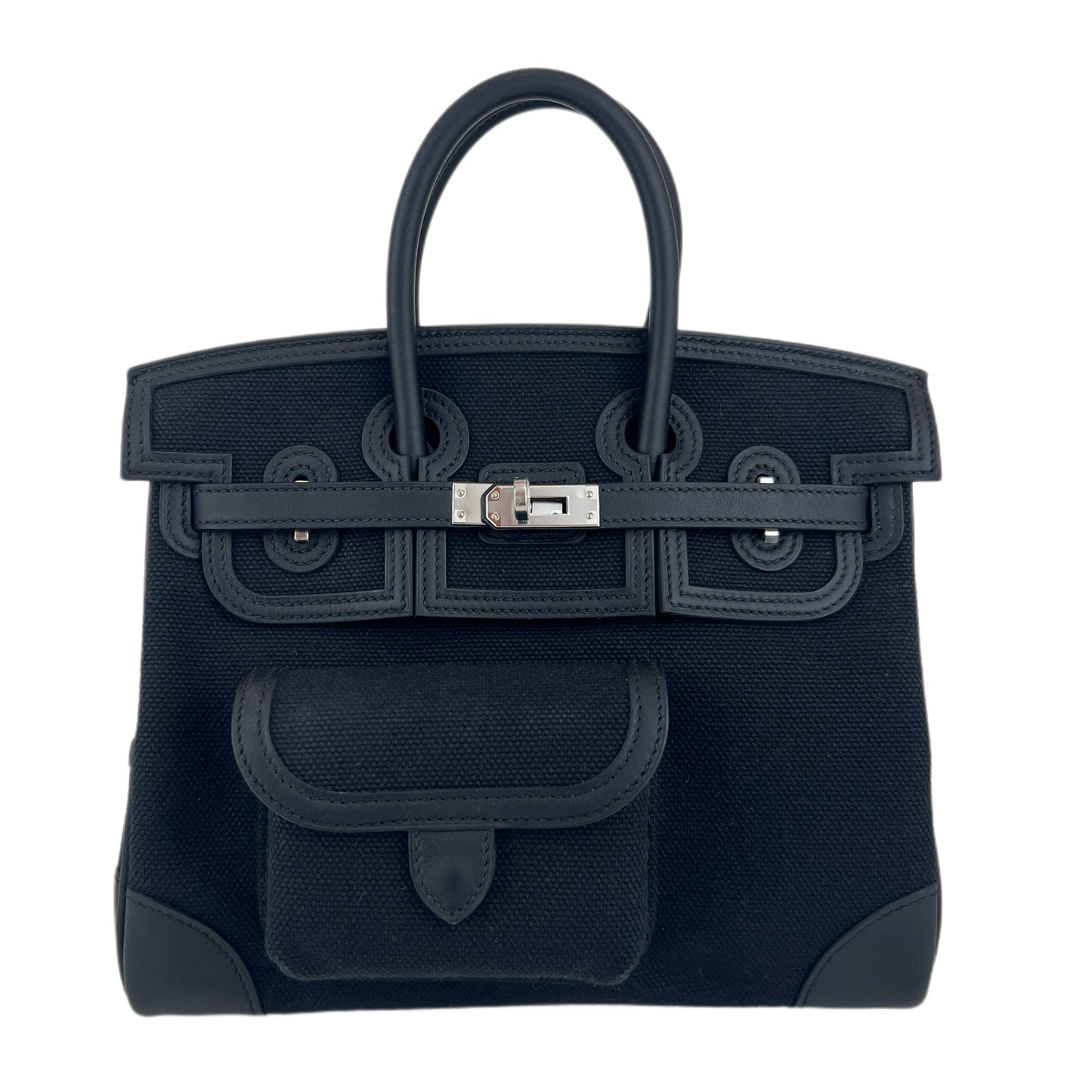 Birkin25 cargo バーキン25 カーゴ Toile goéland canvas トワルゴエランキャンバス シルバー金具 Stamp-U U刻印 Togo トゴ
