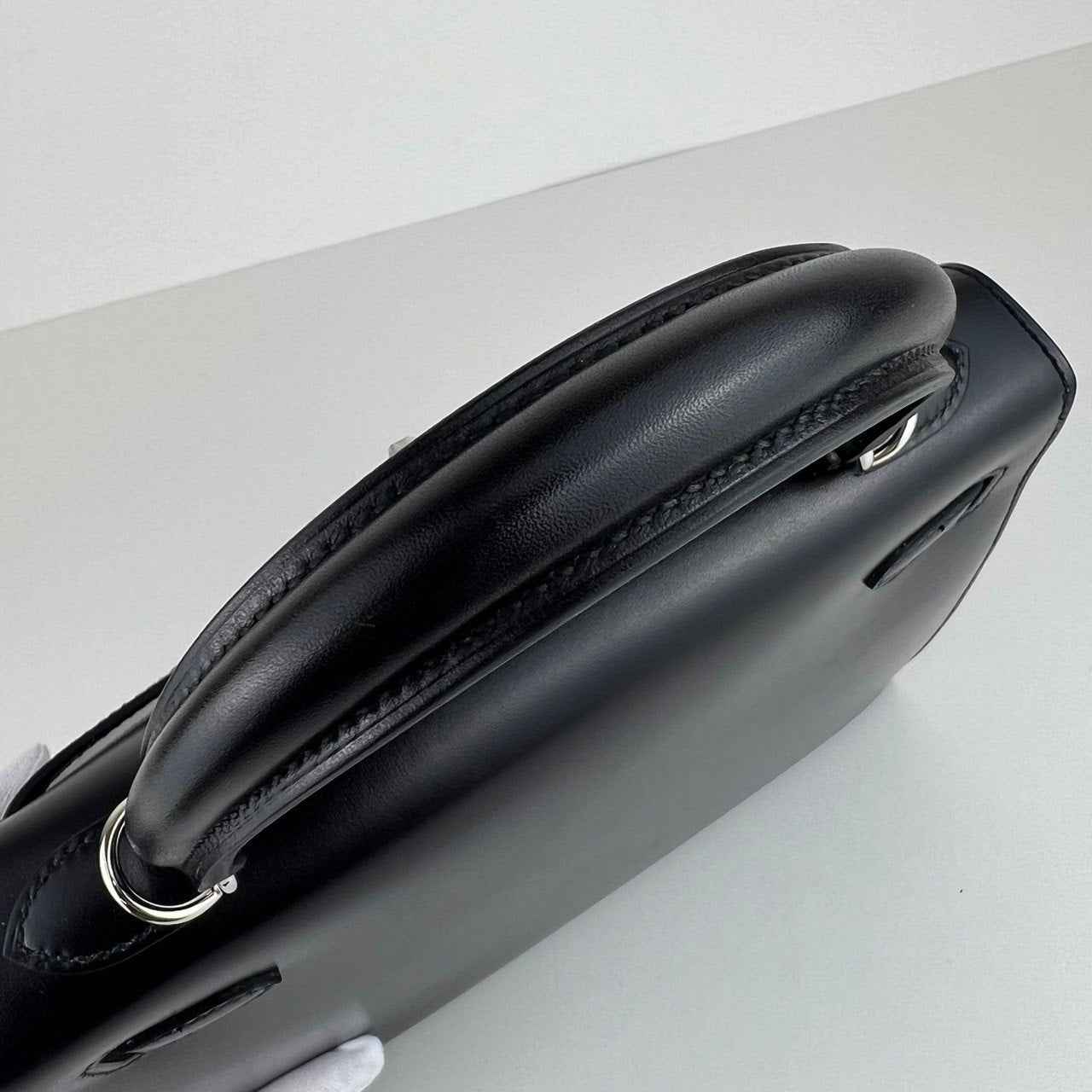 Kelly25 ケリー25 Black ブラック Boxcalf ボックスカーフ PHW シルバー金具 Stamp-W W刻印