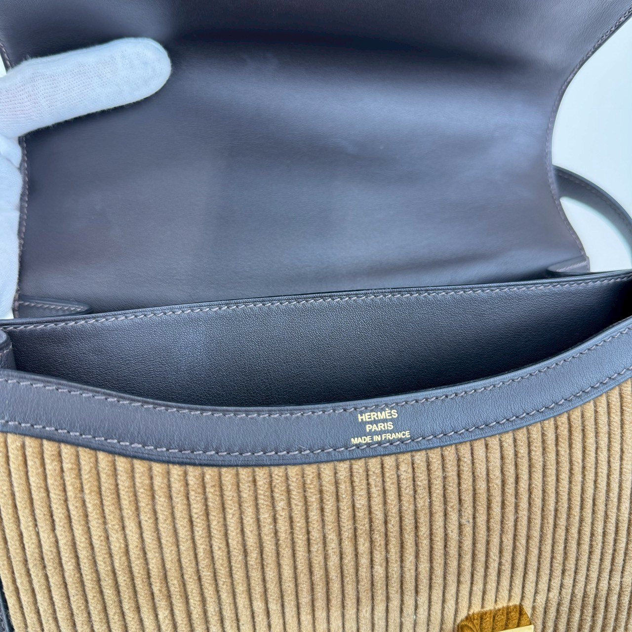 Constance 24 コンスタンス24 Corduroy/Swift コーデュロイ/スウィフト Tabac camel タバックキャメル GHW ゴールド金具 Stamp-D D刻印