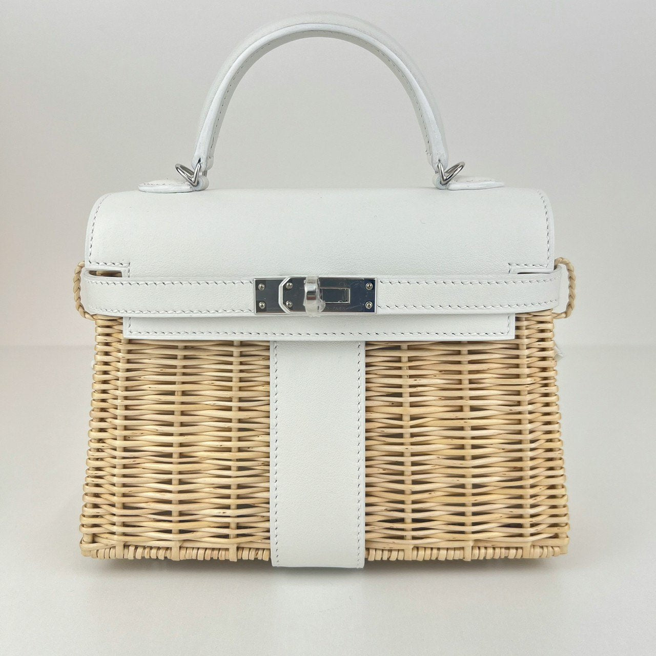 Mini kelly picnic ミニケリーピクニック Blanc ブランク PHW シルバー金具 B刻