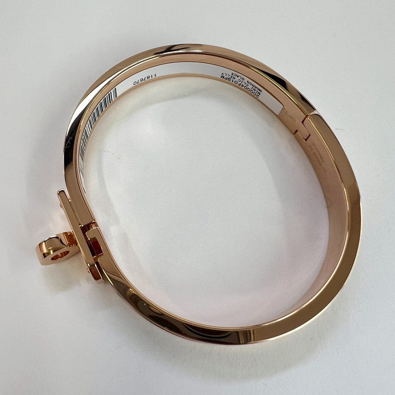 Mini clic kelly PM エナメルブレスレット ミニ・クリック・ケリー Marron grace マロングラッセ Rose gold plated ローズゴールドプレーテッド