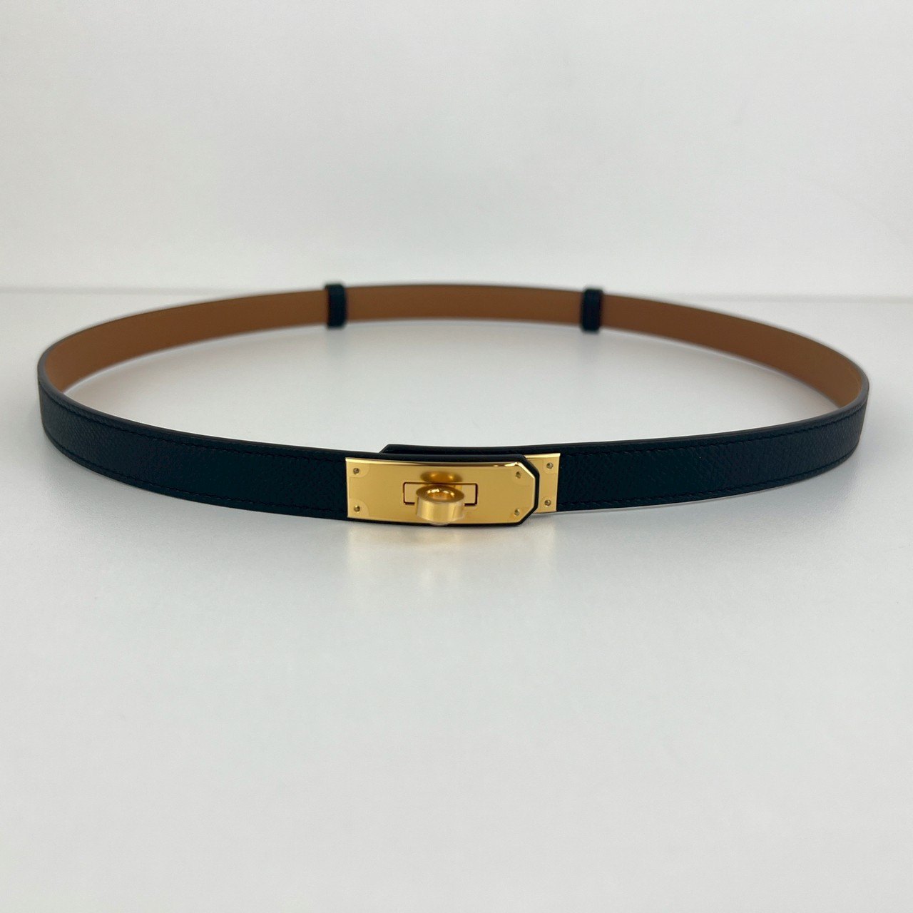 Belt kelly 18 ケリー ベルト18 Epsom エプソン Black ブラック GHW ゴールド金具 Stamp-W W刻印