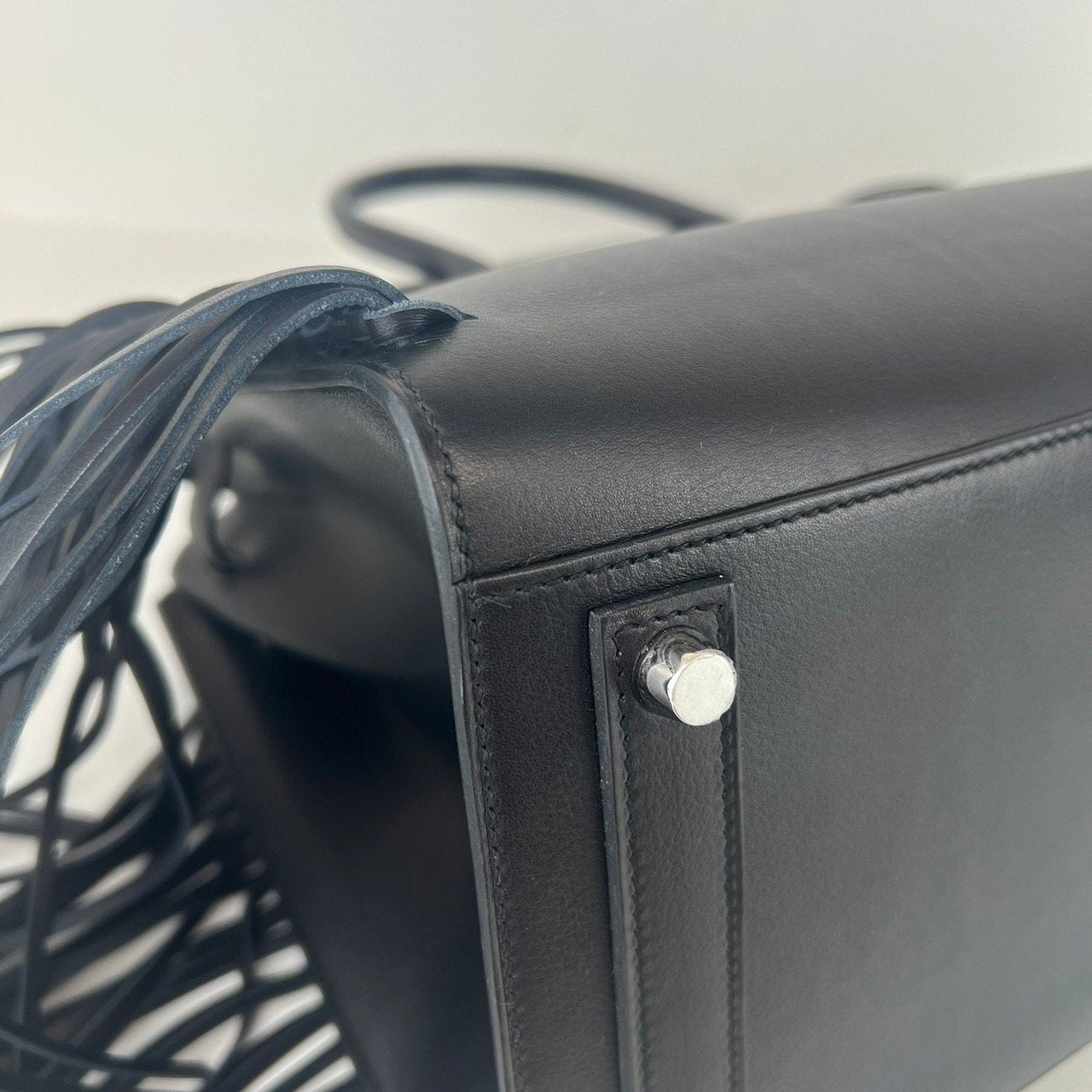 Birkin35 Anate バーキン35 アナーテ フリンジ Black ブラック W刻印 Evergrain エバーグライン