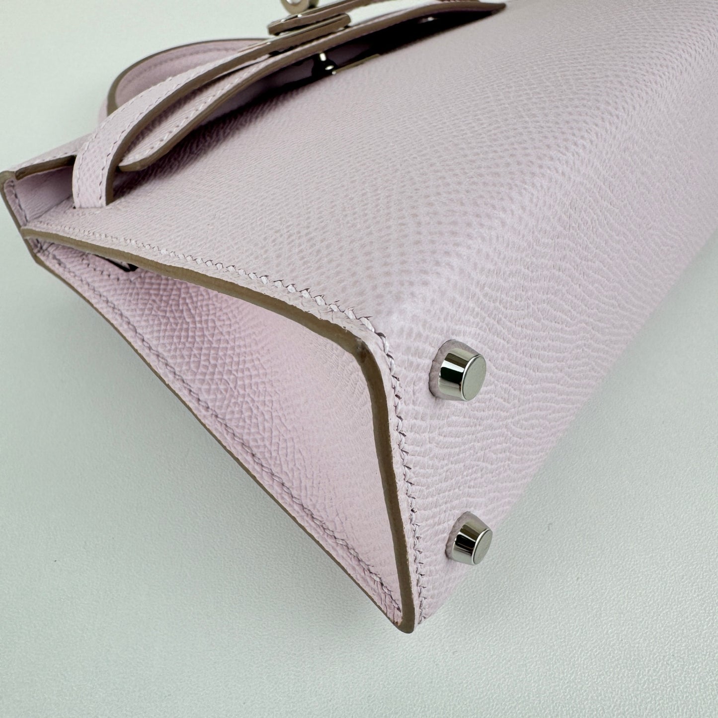 Mini kelly ミニケリー Mauve pale モーヴペール PHW シルバー金具 Stamp-W W刻 Epsom エプソン