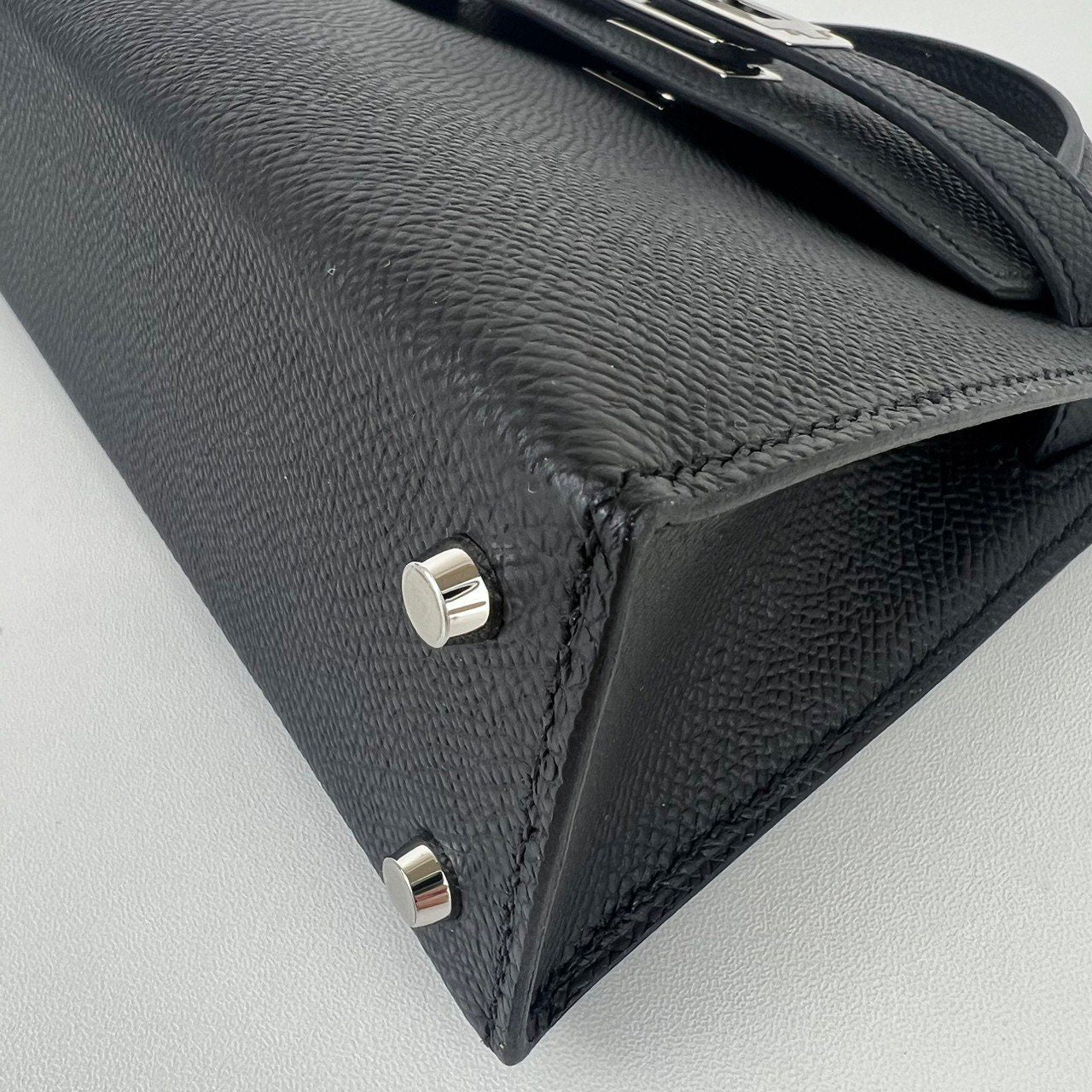 Mini kelly ミニケリー Stamp-B B刻印 Epaom エプソン Black ブラック PHW シルバー金具 2WAYバッグ ショルダーバッグ ハンドバッグ