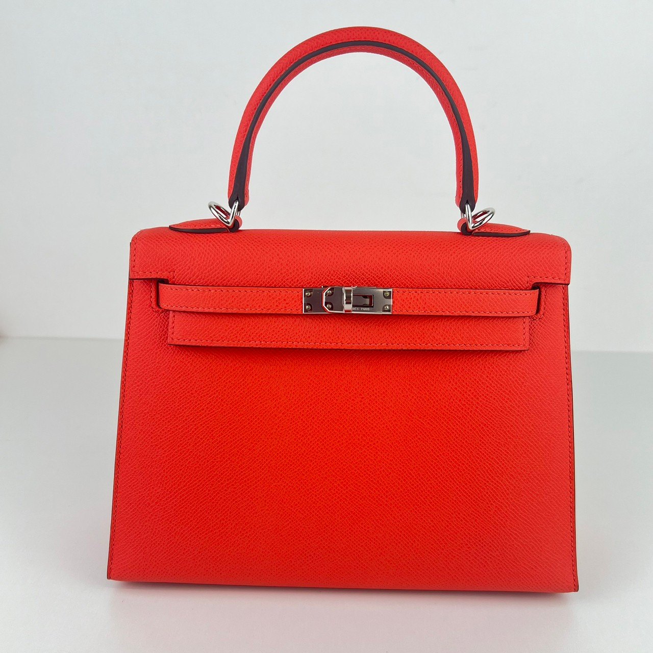 Kelly25 ケリー25 Orange field オレンジフィールド Epsom エプソン PHW シルバー金具 Stamp-W W刻印