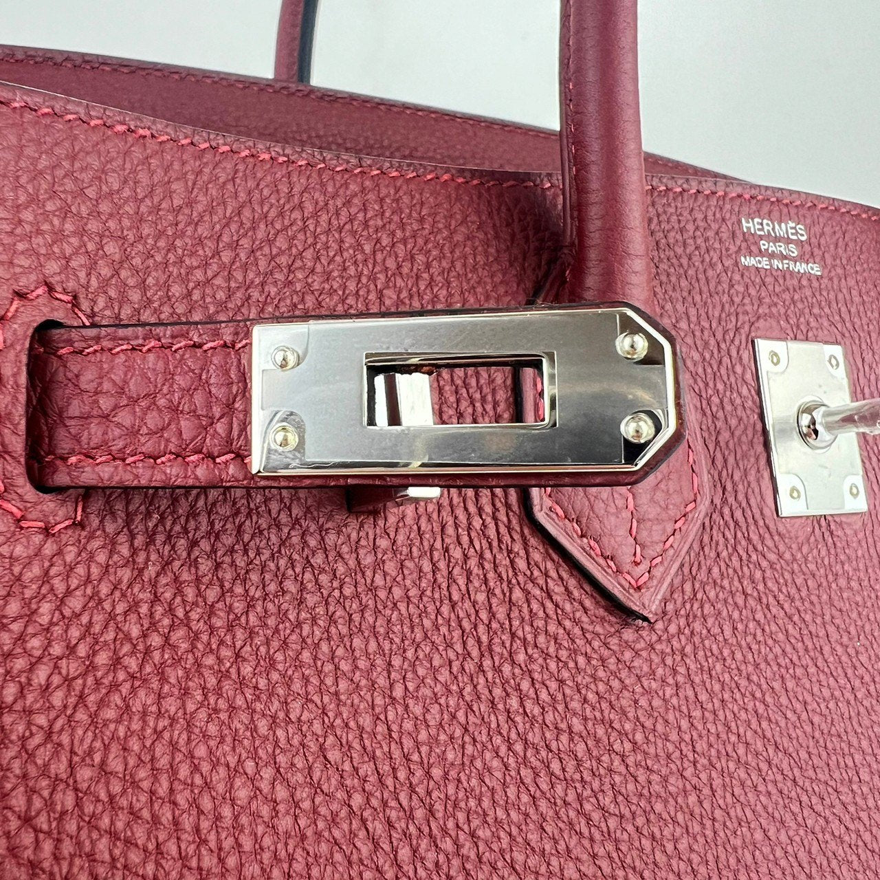 Birkin25 バーキン25 Rouge H ルージュアッシュ Togo トゴ PHW シルバー金具 Stamp-W W刻印