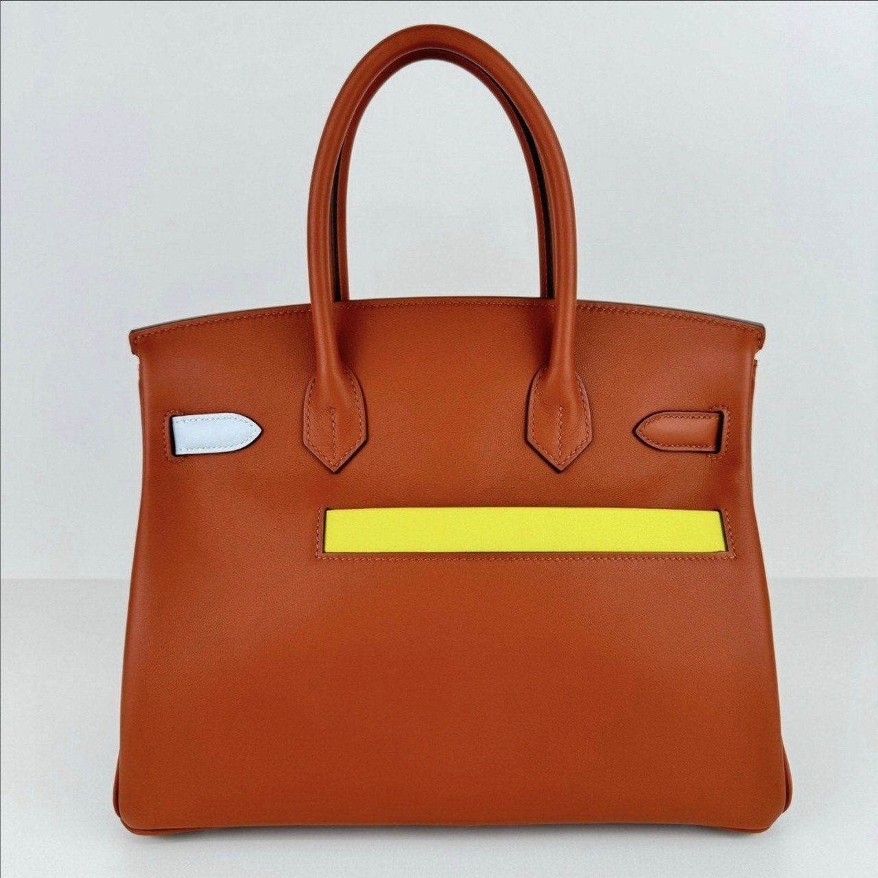 Birkin30 colormatic バーキン30 カラーマティック Brick/Nata/Blue brume ブリック/ナタ/ブルーブリュム PHW シルバー金具 Swift スイフト U刻 Stamp-U
