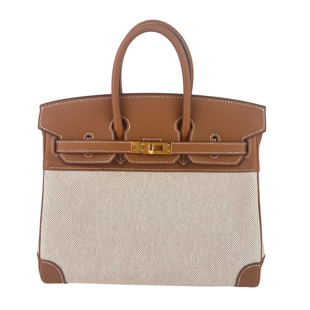 Birkin25 バーキン25 Gold ゴールド Toile H/Swift トワルアッシュ/スイフト GHW ゴールド金具 Stamp-W W刻印