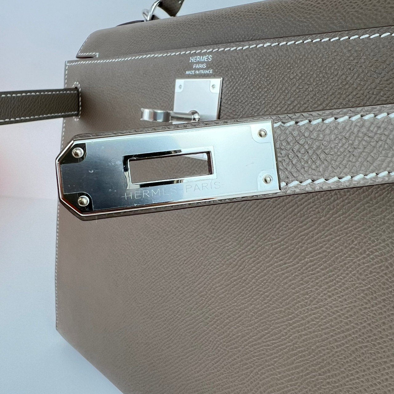 Kelly28 ケリー28 Etoupe エトープ Epsom エプソン PHW シルバー金具 Stamp-W W刻印