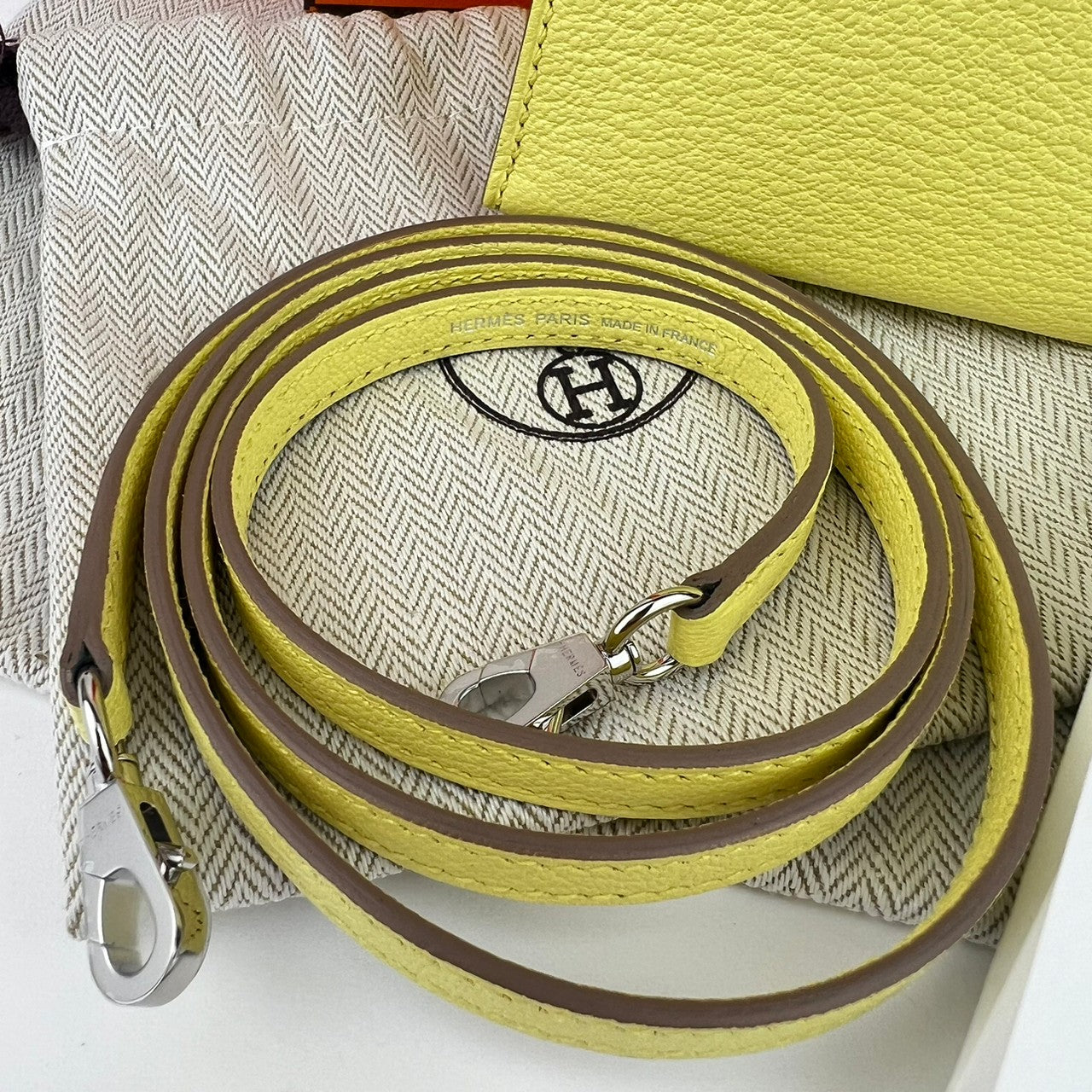 Mini Kelly ミニケリー Limoncello リモンチェッロ Chevre シェーブル PHW シルバー金具 B刻印