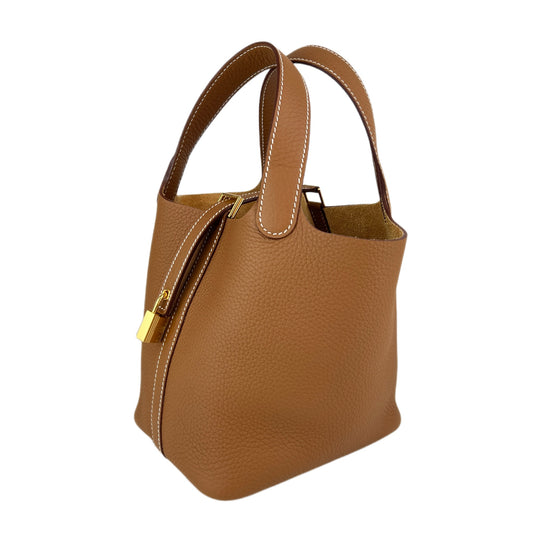 Hermès エルメス Picotin lock PM ピコタンロックPM Stamp-W W刻印 Gold ゴールド GHW ゴールド金具 Clemence クレマンス