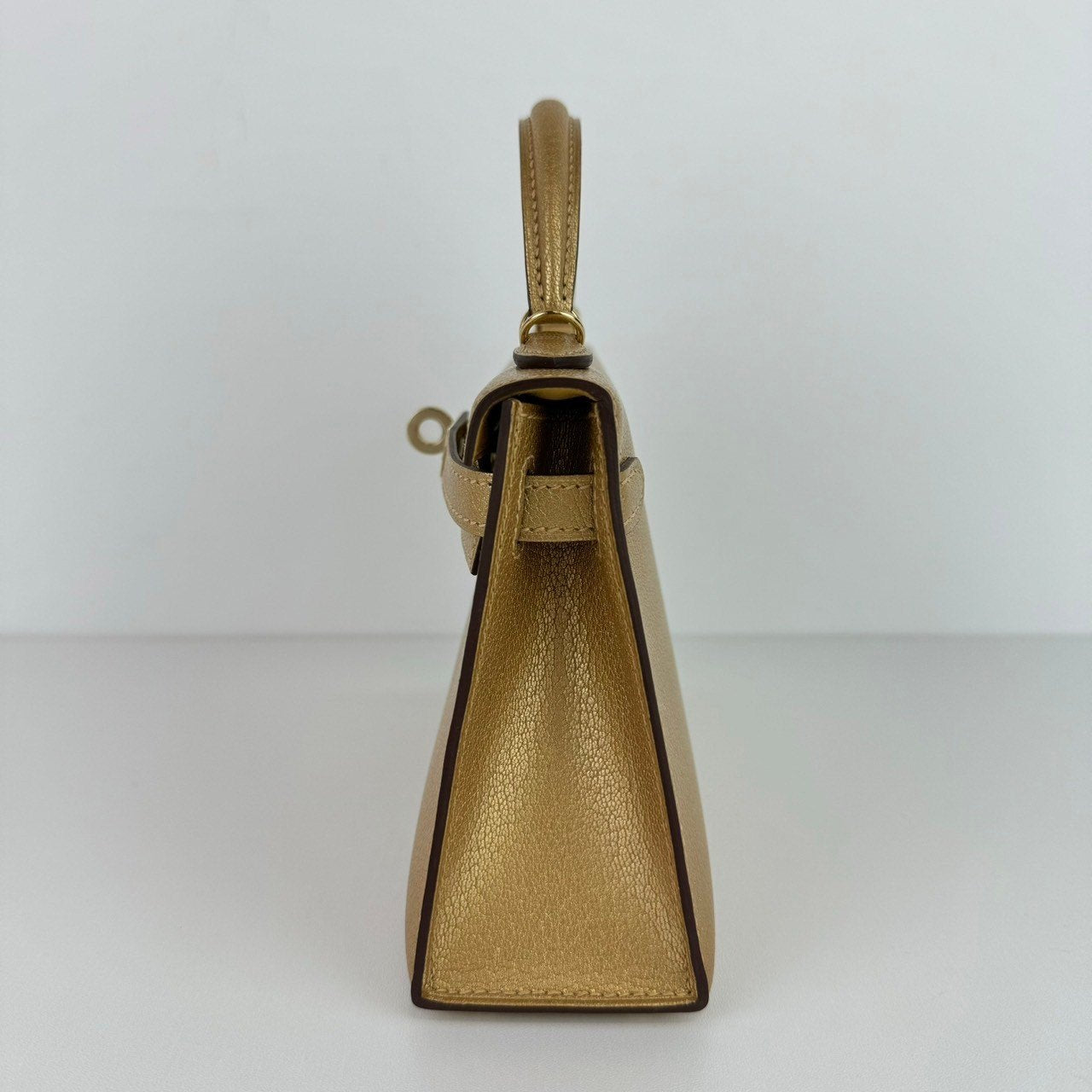 Mini kelly ミニケリー Dore ドレ Chevre シェーブル PMBHW シャンパンゴールド金具 Stamp-W W刻印