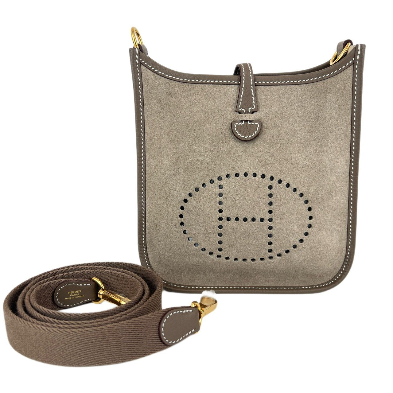 Hermès エルメス Evlyn TPM エヴリンTPM Stamp-B B刻印 Grizzly グリズリー Etoupe エトープ GHW ゴールド金具