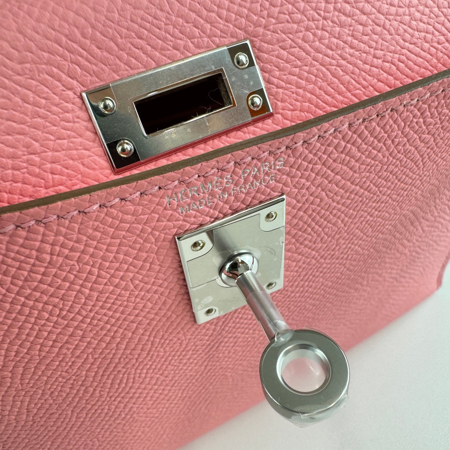 Hermès エルメス Mini kelly ミニケリー Stamp-K K刻印 Epsom エプソン Rose confetti ローズコンフェッティ PHW シルバー金具
