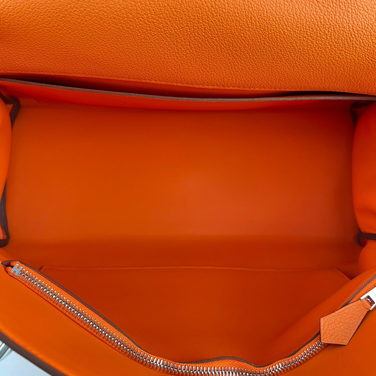 Kelly42 maxi ケリー42 マキシ Orange オレンジ PHW シルバー金具 Togo トゴ シルバー金具 Stamp-W W刻印