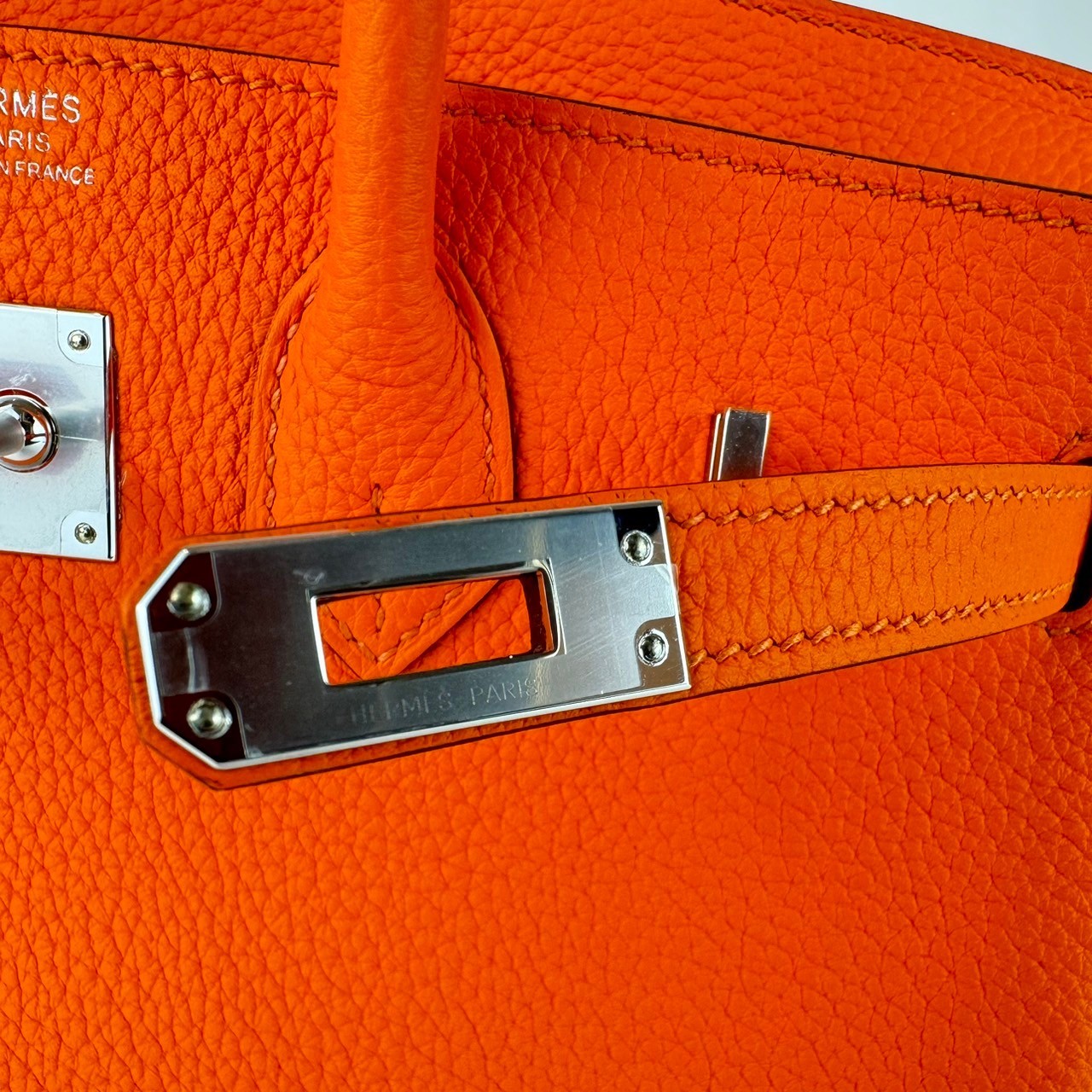 Birkin25 バーキン25 Orange minimum オレンジミニマム PHW シルバー金具 Togo トゴ Stamp-B B刻印