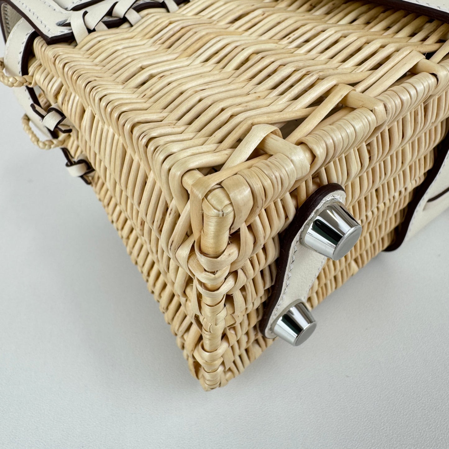 Mini kelly picnic ミニケリーピクニック Nata ナタ Swift/Rattan スイフト/ラタン PHW シルバー金具 Stamp-W W刻印