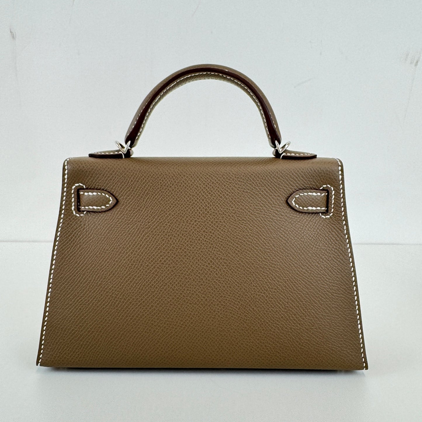 Mini kelly ミニケリー Etoupe エトープ PHW シルバー金具 Stamp-K K刻印 Epsom エプソン