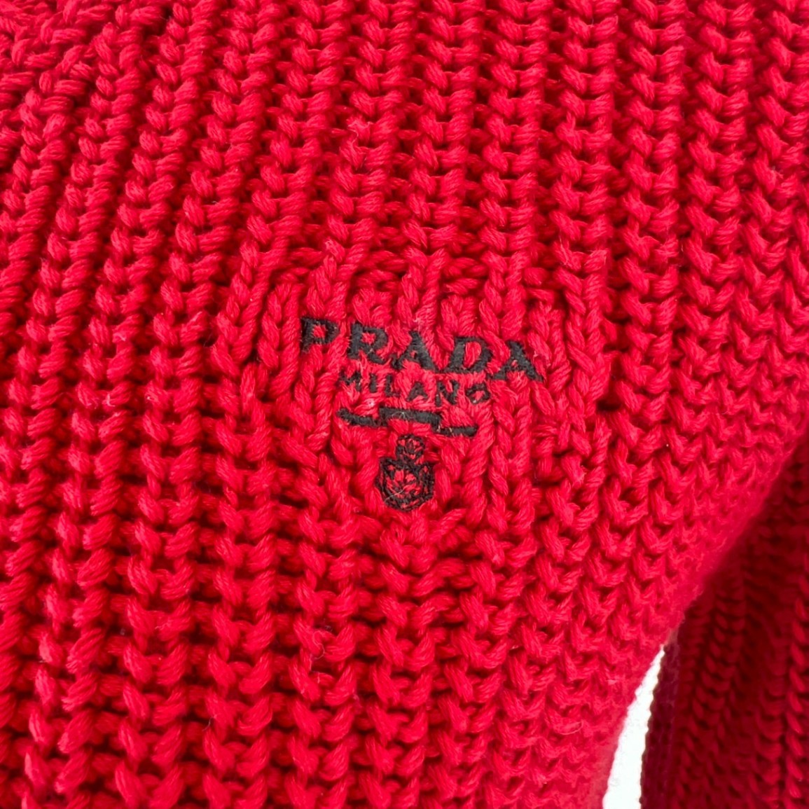 PRADA プラダ コットン ニット レディース レッド P24R1G Red レッド コットン100%