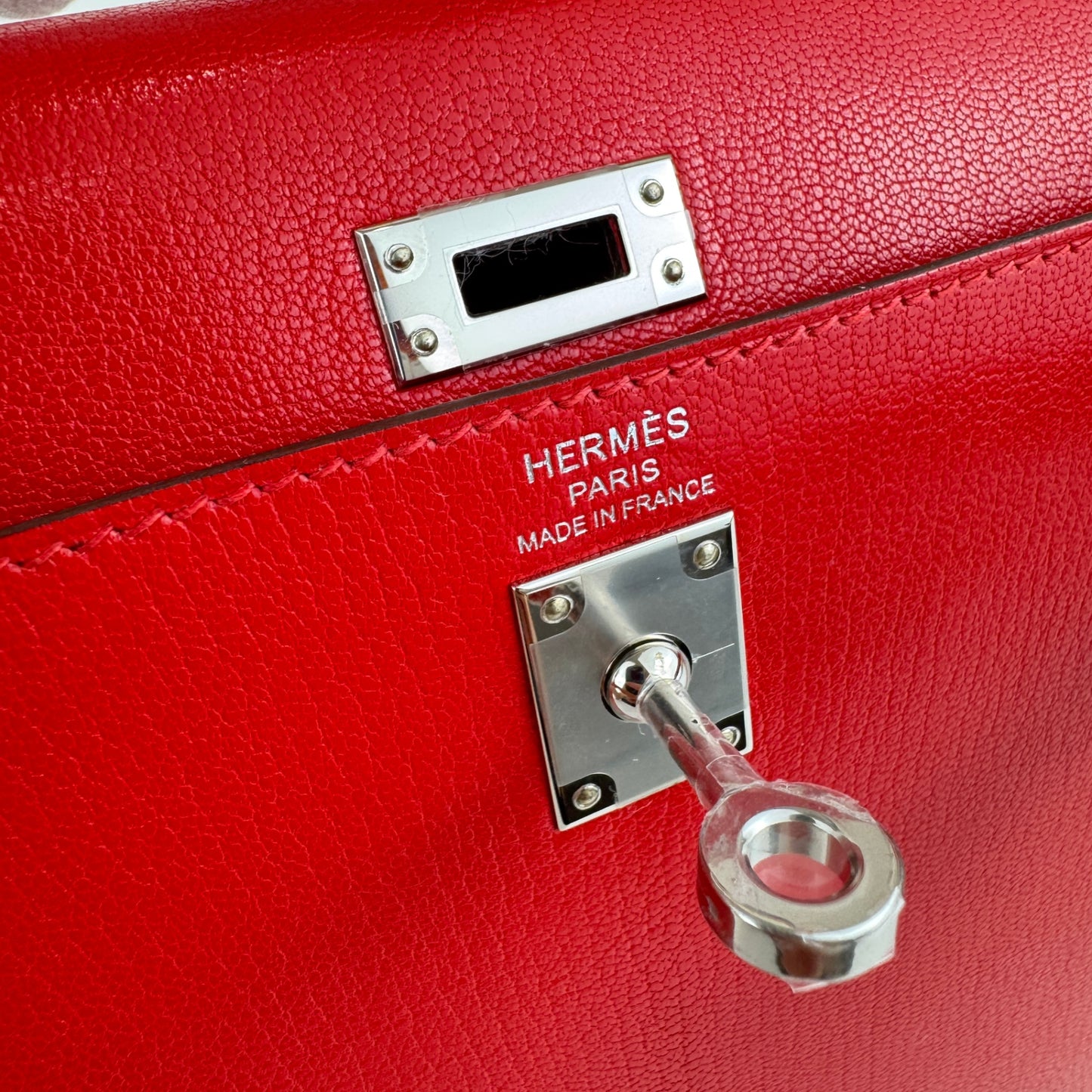 Kelly25 ケリー25 Rouge de coeur ルージュクー シルバー金具 Stamp-K K刻印 Chevre シェーブル