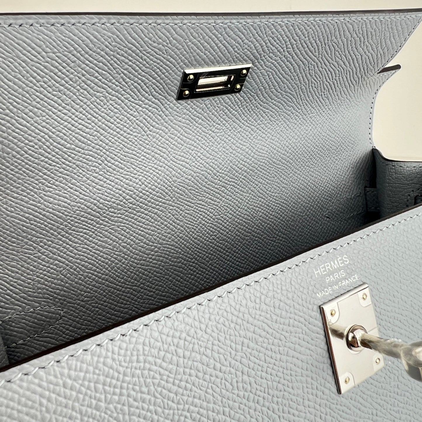 Hermès エルメス Kelly25 ケリー25 Stamp-K K刻印 Epsom エプソン Gris pantian グリパンタン PHW シルバー金具
