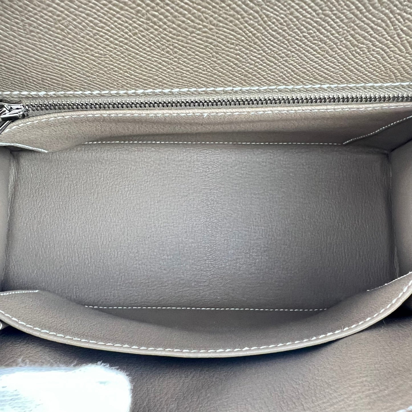 Kelly25 ケリー25 B刻 Etoupe エトープ Epsom エプソン PHW シルバー金具 2WAYバック ハンドバック ショルダーバック
