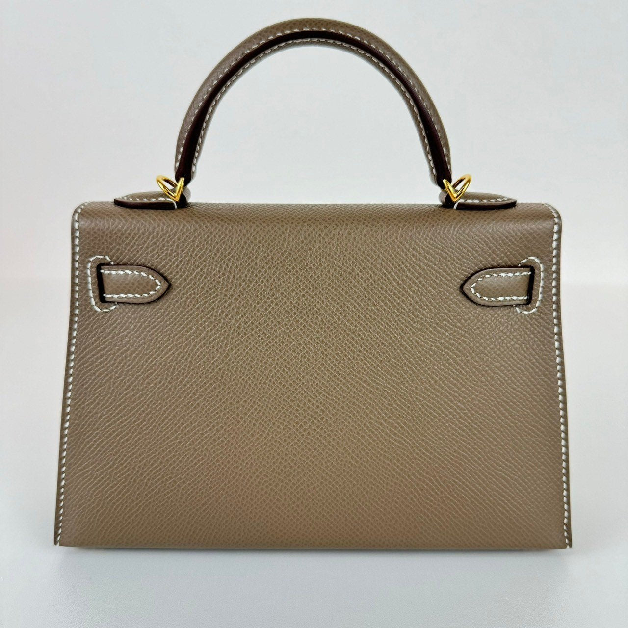 Mini kelly ミニケリー Stamp-W W刻印 Epsom エプソン Etoupe エトープ GHW ゴールド金具