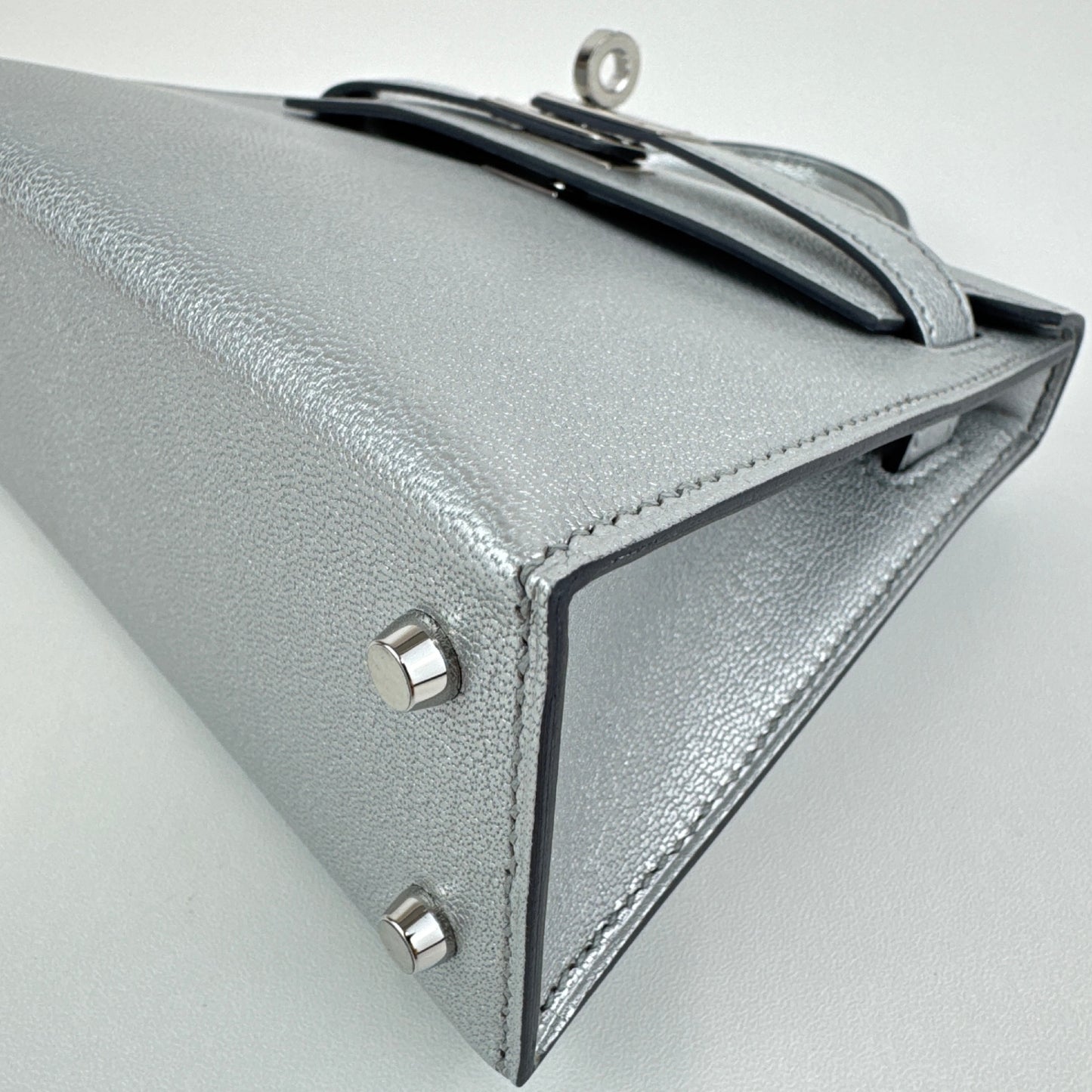 Mini kelly ミニケリー Argent アルジャン PHW シルバー金具 Stamp-K K刻印 Chevre シェーブル