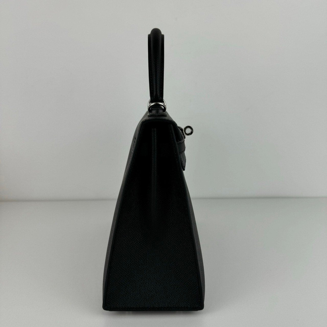Kelly25 ケリー25 Black ブラック Epsom エプソン PHW シルバー金具 Stamp-W W刻印