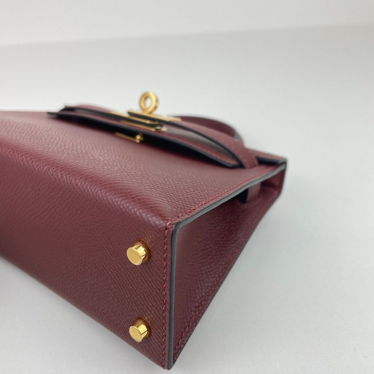 Mini kelly ミニケリー Rouge H ルージュアッシュ GHW ゴールド金具 Stamp-W W刻印 Epsom エプソン