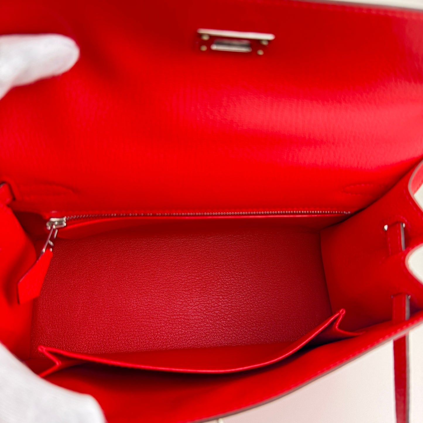 Kelly25 ケリー25 Rouge de coeur ルージュクー シルバー金具 Stamp-K K刻印 Chevre シェーブル