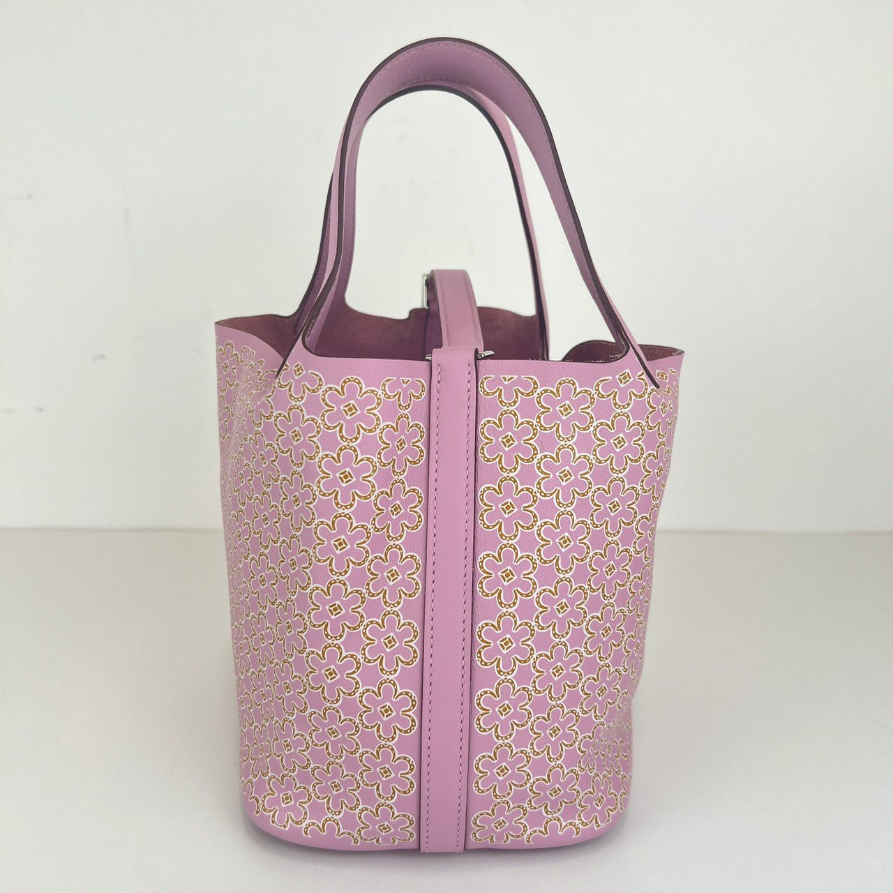 Hermès エルメス Picotin Lock PM Lucky Daisy ピコタンロック PM ラッキーデイジー Stamp-U U刻印 Swift スイフト モーヴシルベストル/キュイーブル/ホワイト PHW シルバー金具