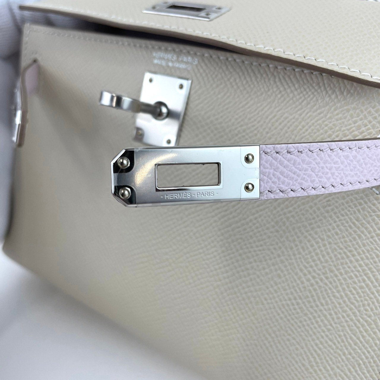 Mini kelly trico ミニケリー Craie クレ Epsom エプソン PHW シルバー金具 B刻