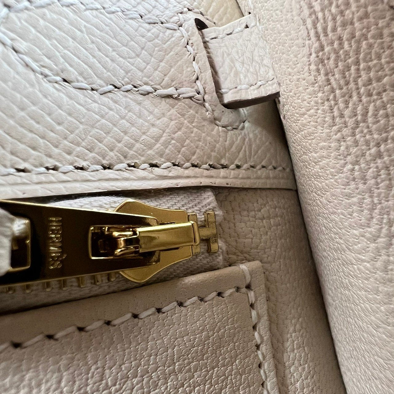 Kelly25 Sellier ケリー25 セリエ Craie クレ W刻 GHW ゴールド金具 Epsom エプソン