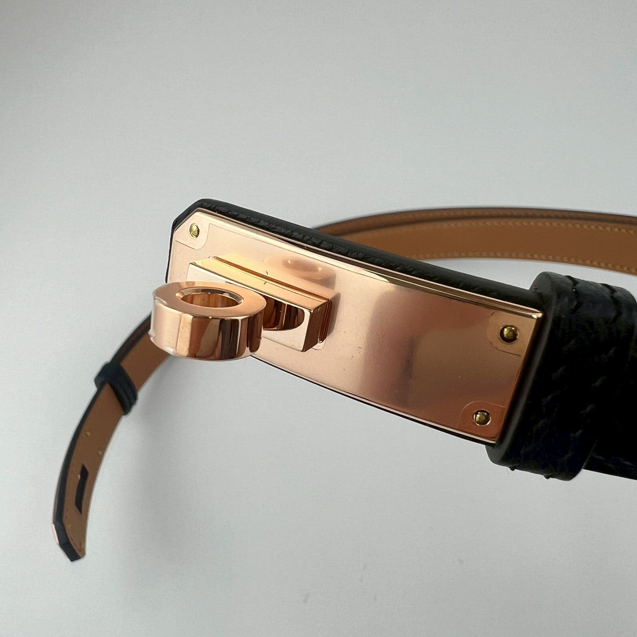Belt kelly 18 ケリー ベルト18 Black ブラック RGHW ピンクゴールド金具 Epsom エプソン Stamp-W W刻印