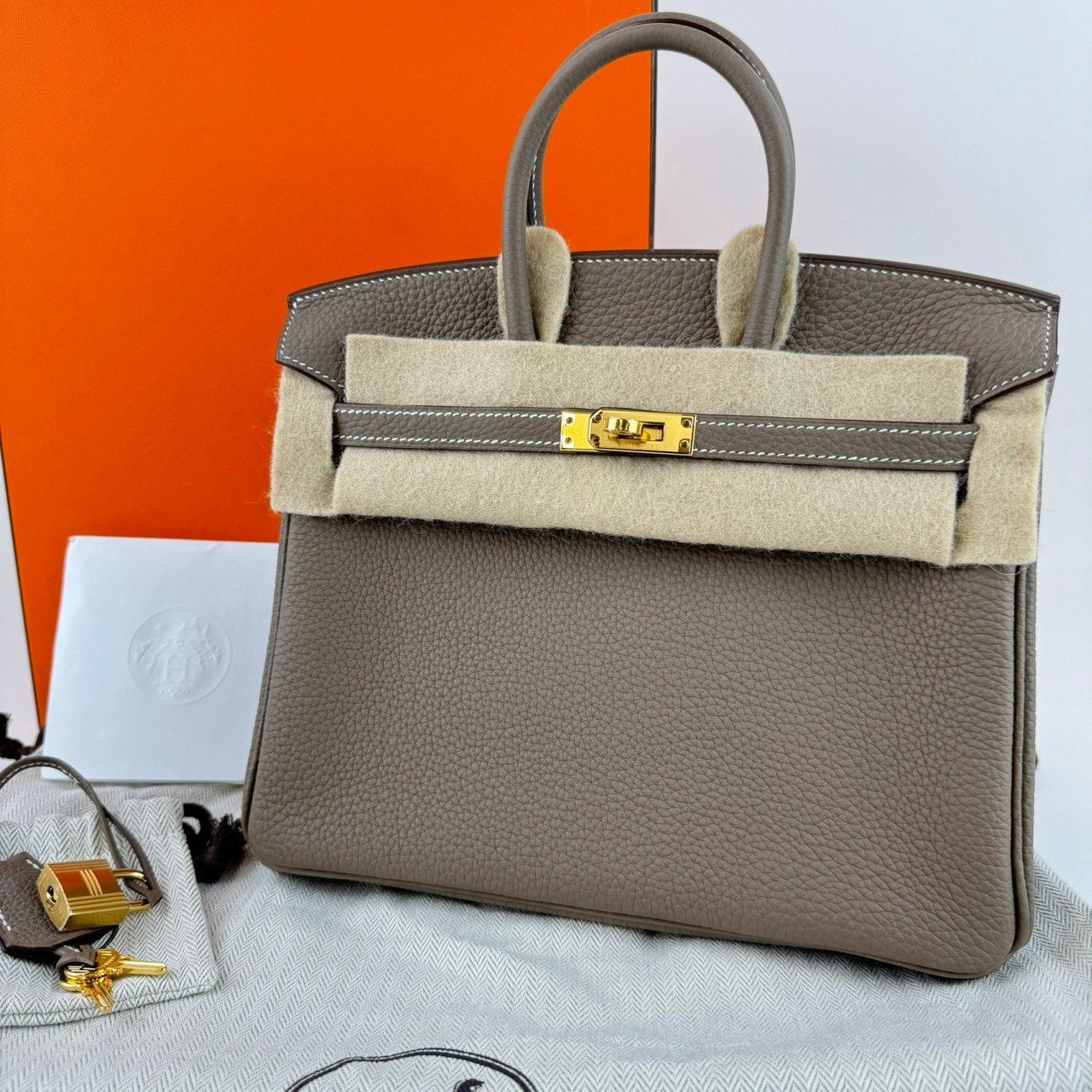 Birkin25 バーキン25 Etoupe エトープ GHW ゴールド金具 Togo トゴ Stamp-W W刻