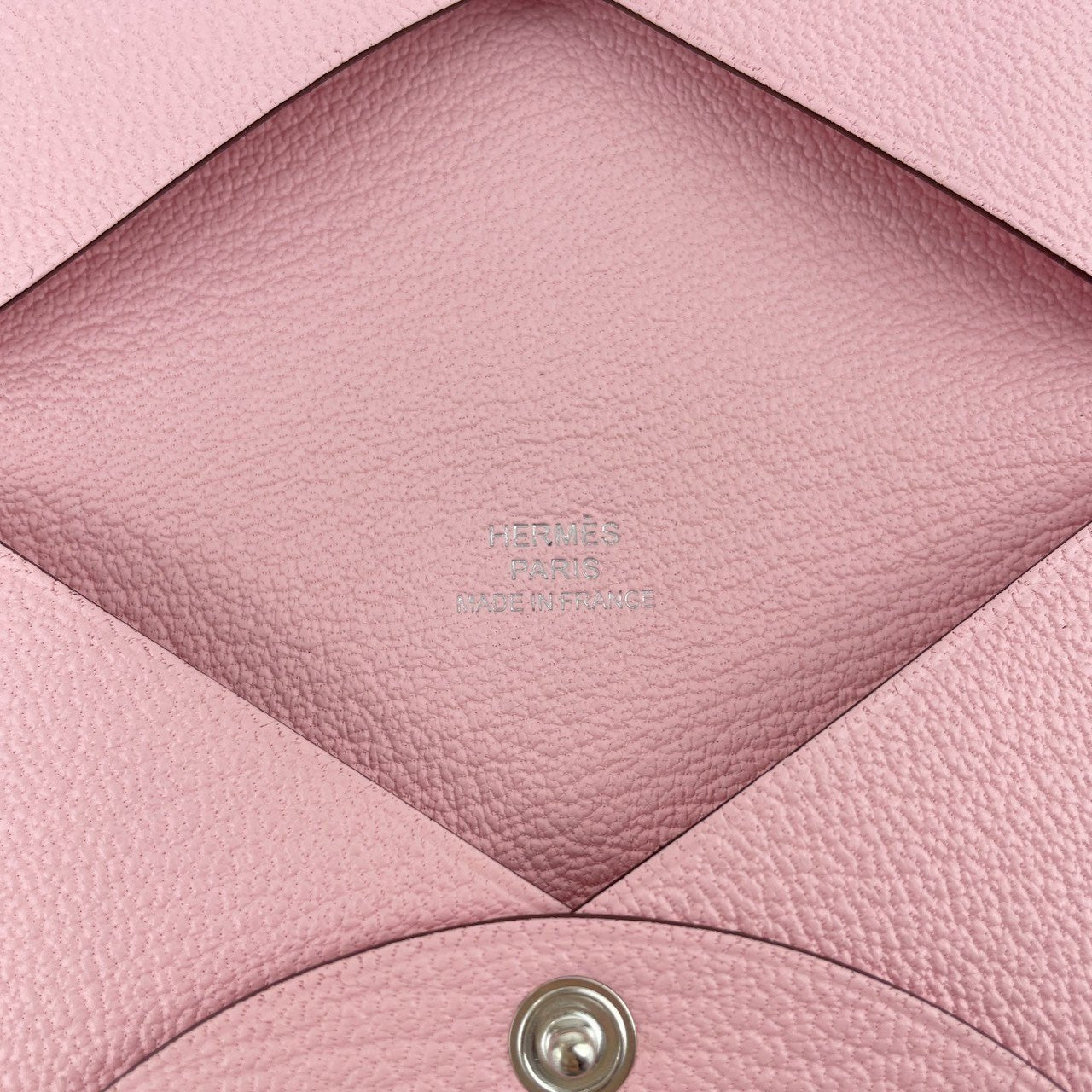 Hermès エルメス Calvi カルヴィ Stamp-K K刻 Rose sakura ローズサクラ Chevre シェーブル