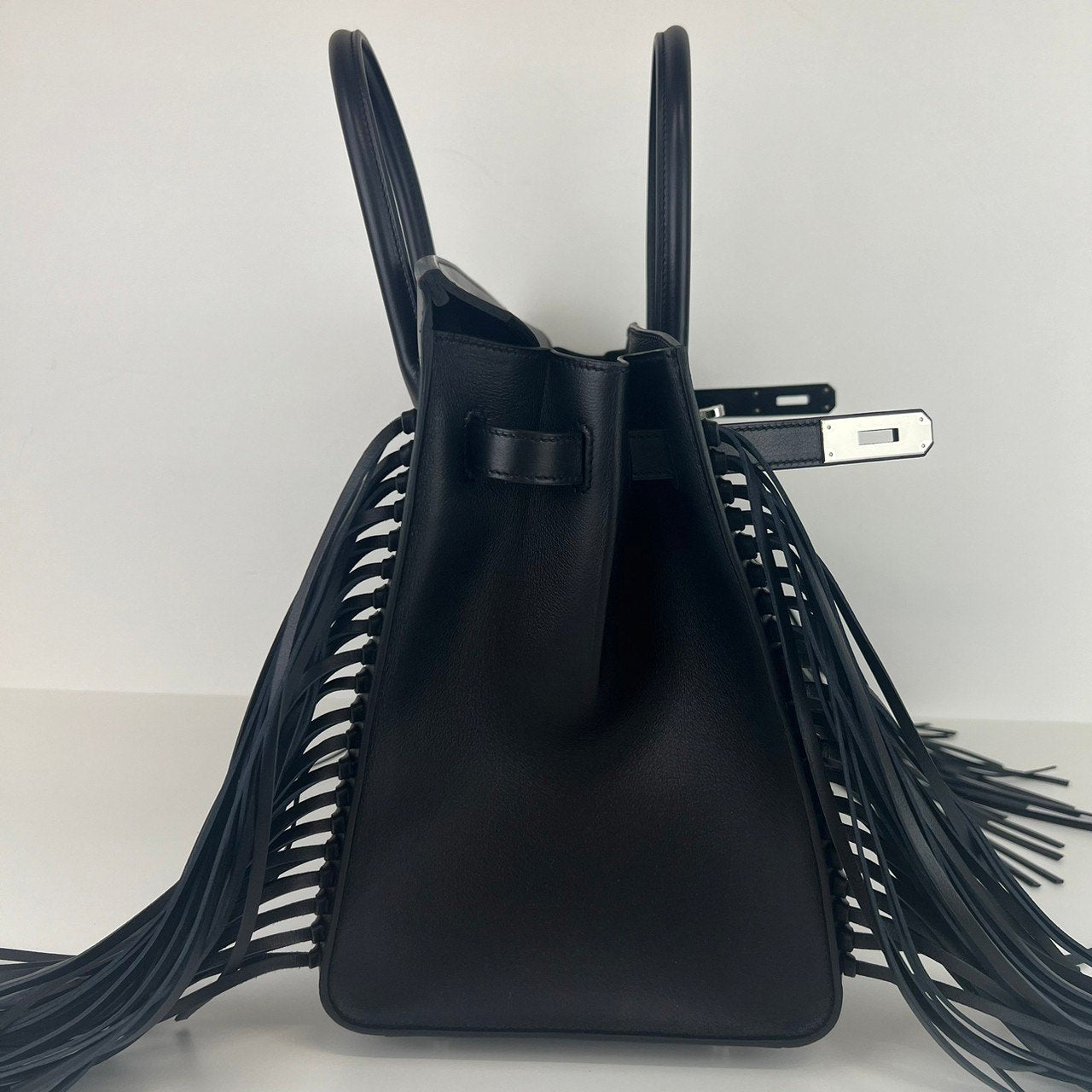 Birkin35 Anate バーキン35 アナーテ フリンジ Black ブラック W刻印 Evergrain エバーグライン