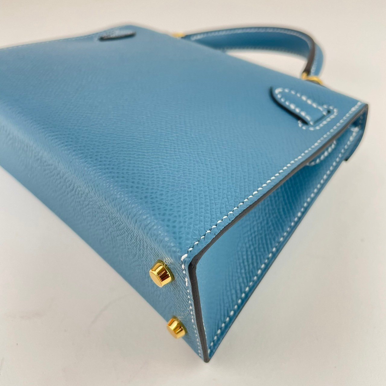 Mini kelly ミニケリー Blue jean ブルージン Epsom エプソン GHW ゴールド金具 B刻